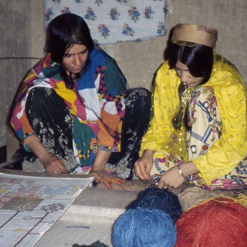 Weavers from the Qashqai tribe