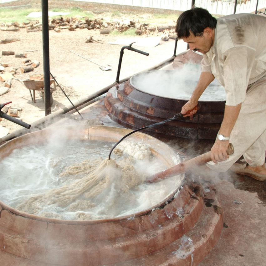 Dyeing wool