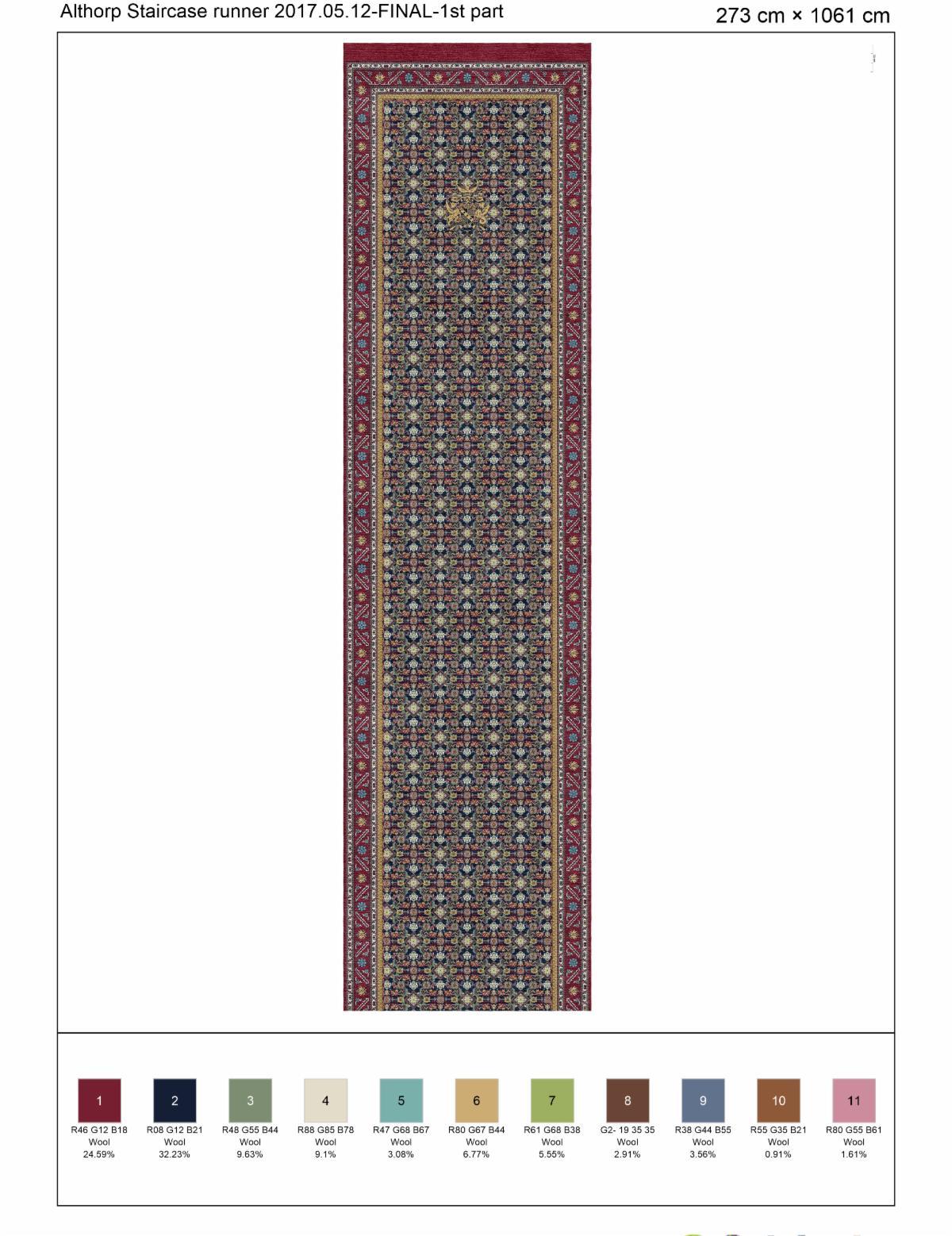 Computer generated artwork of the top section of the carpet Computer generated artwork of the top section of the carpet
