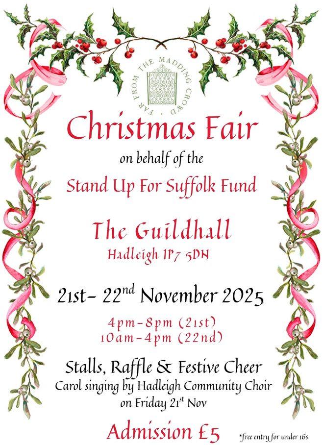 Christmas Fair in The Guildhall Hadleigh - 21st-22nd November
