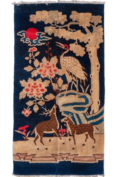 Antique Chinese Cranes and Deer